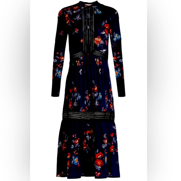 self portrait floral embroidered mesh midi dress Self Portrait Blossom Floral Embroidered Midi Dress Self Portrait Floral Embroidered Mesh Midi Dress Flower Mesh Self